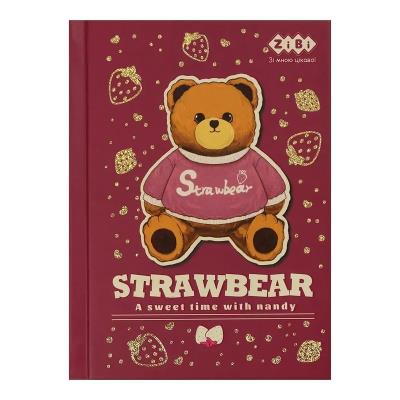 Блокнот BEAR TOY, А6, 64 арк., клітинка, тв. обл., мат. ламін.+лак, св.коричневий, KIDS Line