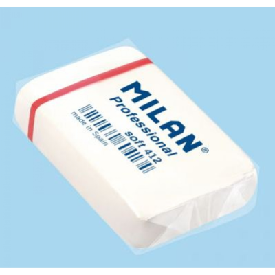 CMM412CF Гумка прямокут. біл. "TM MILAN" "Professional Soft" CMM412CF Гумка прямокут. біл. "TM MILAN" "Professional Soft"