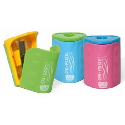 Точилка пластиковая с контейнером и клипом Pastel, 1 лезвие Точилка пластиковая с контейнером и клипом Pastel, 1 лезвие