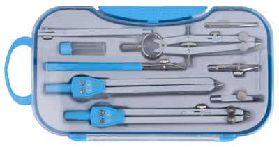 Готовальня COLLEGE 9 предметів, темно-синій (1/20/120) Готовальня COLLEGE 9 предметів, темно-синій (1/20/120)