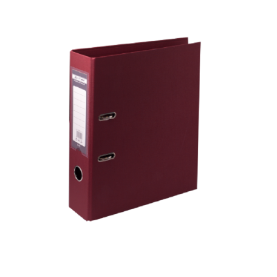 Регистратор ELITE, 2-х сторонний, А4, 70мм, PP, бордовый, сборный