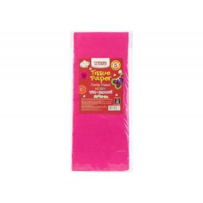 Папір тішью, 20г/м, 5 аркушів, ширина 50 см, довжина 70 см, неоновий рожевий MX62638 Папір тішью, 20г/м, 5 аркушів, ширина 50 см, довжина 70 см, неоновий рожевий MX62638