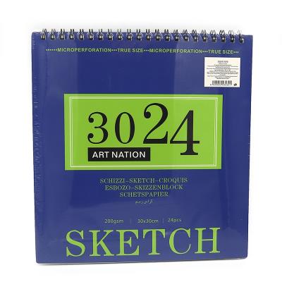 XQSU3030 Альбом для ескізів Art Nation SKETCH, А3, 30*30см 24аркуша, 200gsm, на спіралі