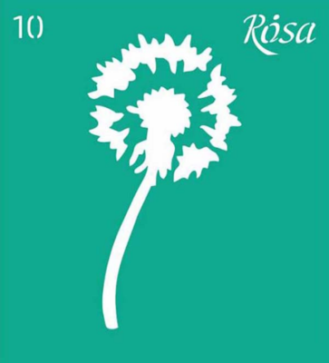 Трафарет багаторазовий самоклеючий, №10, 9х10см, серія „Квіти“, ROSA TALENT (1)