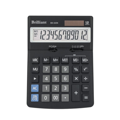 Калькулятор настільний Brilliant BS-222N, 12-ти розрядний (1)