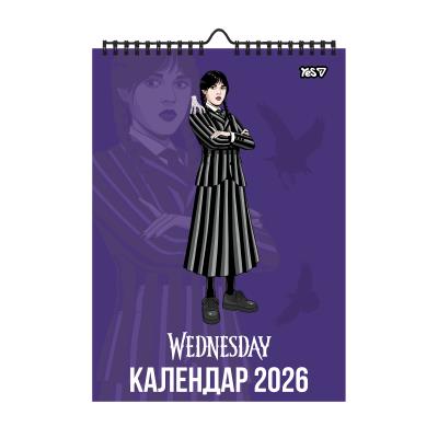 Календар-планер Yes "Wednesday" настінний на 2026р., А3