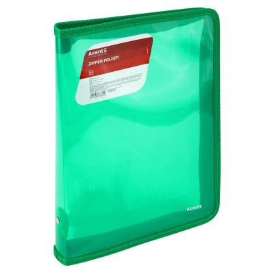 Папка об'ємна на блискавці B5, прозора зелена (1/48/192) Папка об'ємна на блискавці B5, прозора зелена (1/48/192)
