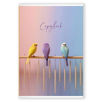 Зошит загальний А4, 48 арк., кліт., скоба "Птахи" Зошит загальний А4, 48 арк., кліт., скоба "Птахи"