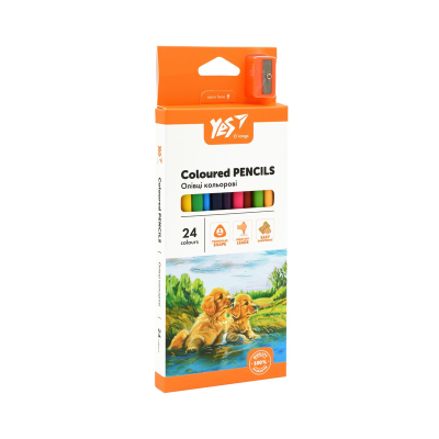 Олівці кольорові Yes 24 кол. "Orange Line" з точилкою