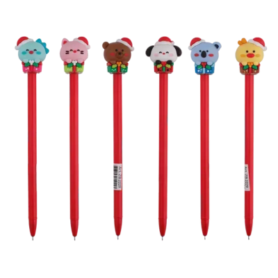 Ручка гелева "Пиши-стирай", Christmas, 0,5мм, синя