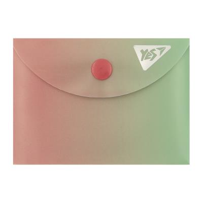 Папка-конверт YES A7 на кнопці "Fusion", рожево-зелена Папка-конверт YES A7 на кнопці "Fusion", рожево-зелена