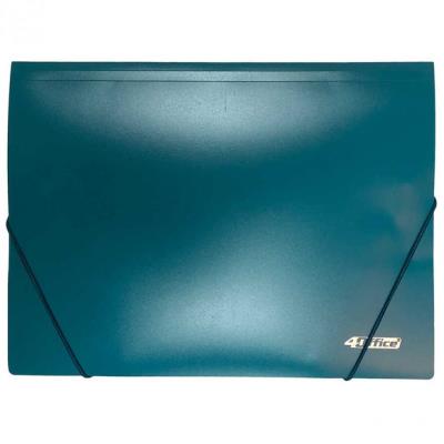 Папка на резинках., А4, PP, синяя, 500 мкн., 4-244-06, 4OFFICE 