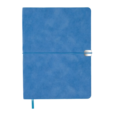 Щоденник недат. VELOUR, A5, блакитний, штуч.шкіра, 336 стор