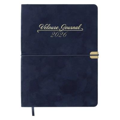 Щоденник датов. 2026 VELOUR, A5, синій, штуч. шкіра Щоденник датов. 2026 VELOUR, A5, синій, штуч. шкіра