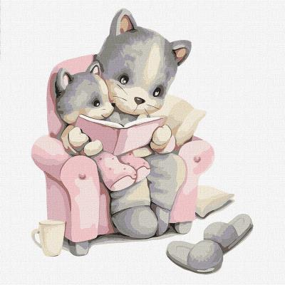 Набір 7+ для розпису по номерах "Казки на ніч" 30х30см Набір 7+ для розпису по номерах "Казки на ніч" 30х30см