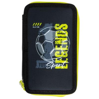 пенал 2-яр. пустий, поліестер, "Football", 25308C