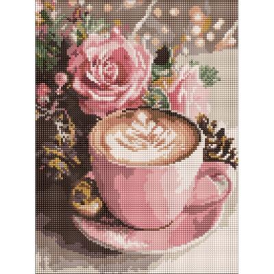 Набір з алмазною мозаїкою "Новорічне капучино" 30х40см Набір з алмазною мозаїкою "Новорічне капучино" 30х40см