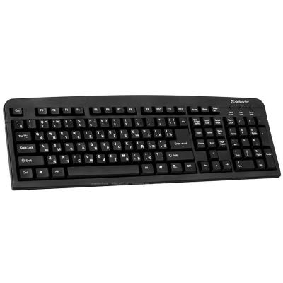 Клавіатура DEFENDER Element HB-520 B, 104+3 кн., UA, USB, чорна