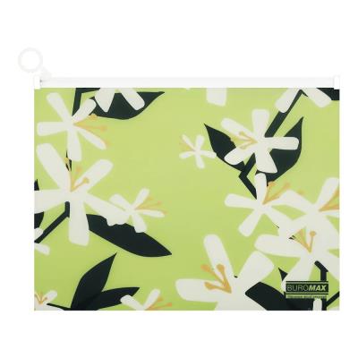 Папка-конверт на zip-блискавці ARABESKI, А4, матовий напівпрозорий пластик, салатовий