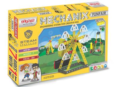 Металевий конструктор з електромотором "MECHANIX" Атракціони (205 елм./7 моделей)