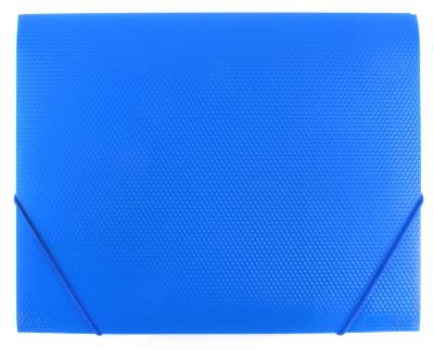 Папка-бокс пластиковая А4 на резинках Economix, 40 мм, фактура "бриллиант", синяя