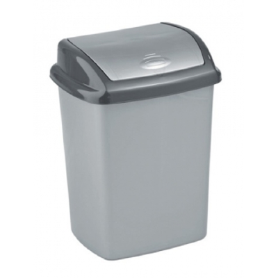 Відро для сміття з кришкою Dominik сріблясте 25 л, Відро для сміття з кришкою Dominik сріблясте 25 л,
