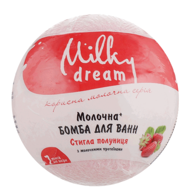 Milky Dream Бомба для ванн «молочна, Стигла полуниця», 100 г