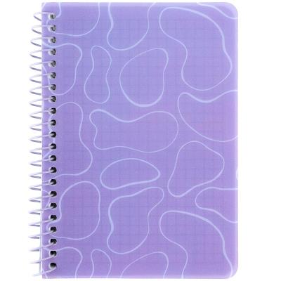 Блокнот на спіралі пласт. обкл., B6, 80 арк.,кл., фіолетовий Блокнот на спіралі пласт. обкл., B6, 80 арк.,кл., фіолетовий
