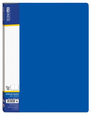 Папка пластиковая с 10 файлами ECONOMIX, синяя