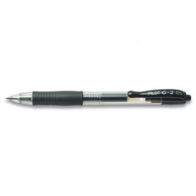 Ручка гелева, автоматична, 0.5 мм, чорна, BL-G2-5-B (1/10)