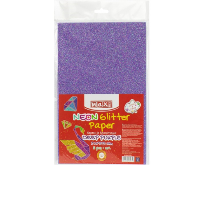 Картон з блискітками флуоресцентний 290±10 г/м 2. Формат A4 (21х29,7см), глибокий пурпурний (1 шт) Картон з блискітками флуоресцентний 290±10 г/м 2. Формат A4 (21х29,7см), глибокий пурпурний (1 шт)