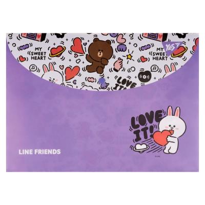 Папка-конверт YES А4 на кнопці "Line Friends"