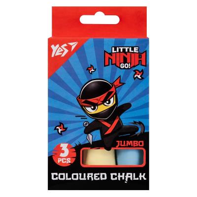 Крейда кольорова Yes "Ninja", 3 шт, JUMBO