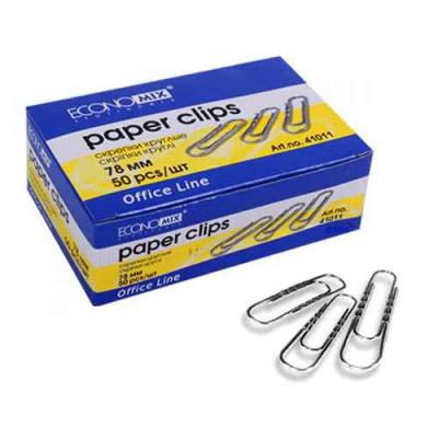 Скрепка Economix 41011, 78 мм, круглая, с насечкой, 50 шт. Скрепка Economix 41011, 78 мм, круглая, с насечкой, 50 шт.