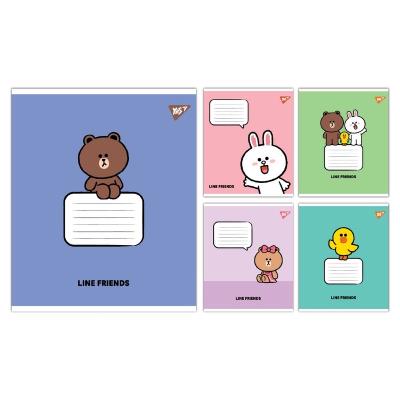 А5/12 лін. Yes Line Friends Stylish, зошит учнівський шкільний А5/12 лін. Yes Line Friends Stylish, зошит учнівський шкільний