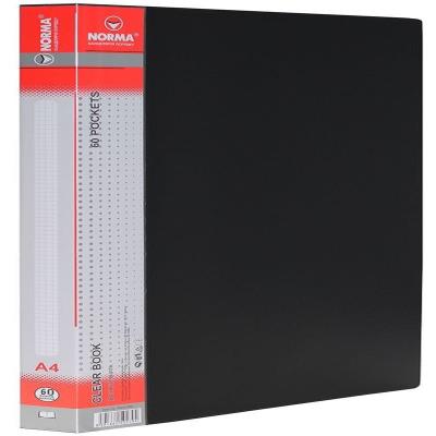 Папка з файлами, А4, 60ф, 650/25мкн PР, чорн, 5029-09N, NORMA
