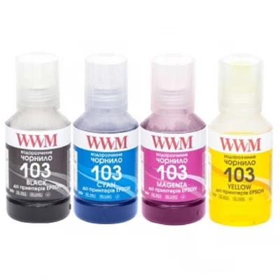 Комплект чорнил WWM 103 для Epson L3100/3110/3150 4х140г B/C/M/Y водорозчинне (E103SET4)