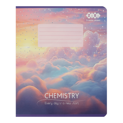 Зошит учнівський шкільний CLOUDS, 36арк., клітинка, хімія, KIDS LINE