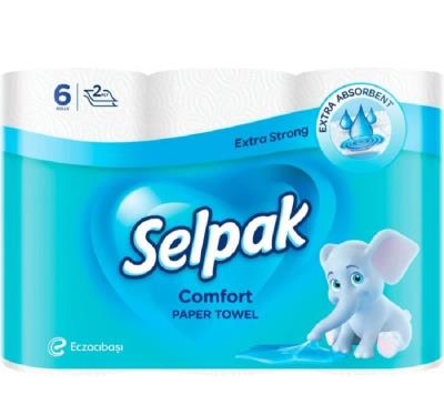 Selpak Pro Comfort Полотенце бумажное кухонное 2-х слой. 6 шт (4шт/ящ)