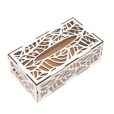 hdf0603 Серветниця фігурна "Флора", біла (ХДФ, розмір 232х130х80 мм)