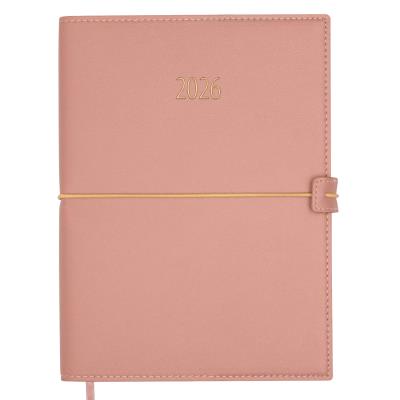 Щоденник датов. 2026 PANDORA, A5, молочний, штуч.шкіра
