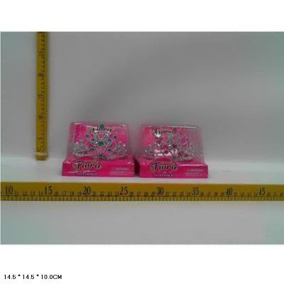 Аксесуари для дівчат арт. 638W (144шт/2) мікс 2 види, корона, аксес короб. 14*14*10