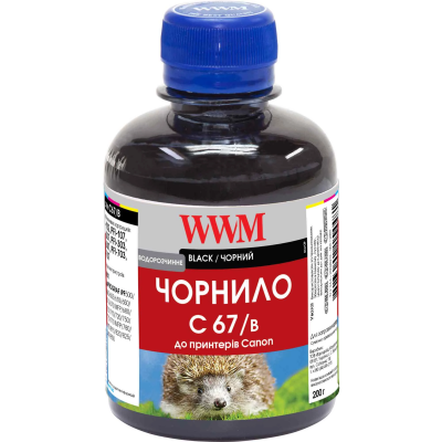 Чорнило WWM для Canon PFI-107Bk 200г Black водорозчинне (C67/B) Чорнило WWM для Canon PFI-107Bk 200г Black водорозчинне (C67/B)