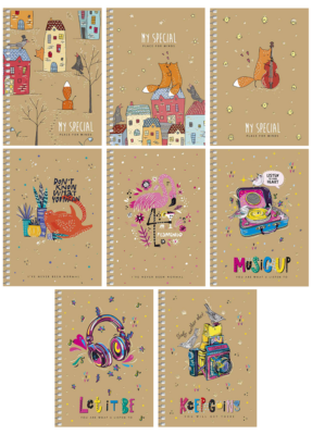 Блокнот для записів, спiраль, А6/80арк., без лініювання, кремовий блок, 70г/м2, крафт, ВД-лак, Stude Блокнот для записів, спiраль, А6/80арк., без лініювання, кремовий блок, 70г/м2, крафт, ВД-лак, Stude