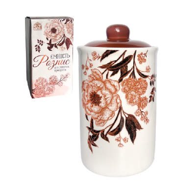 Ємність для сипучих продуктів "Розпис" 900 мл Ємність для сипучих продуктів "Розпис" 900 мл