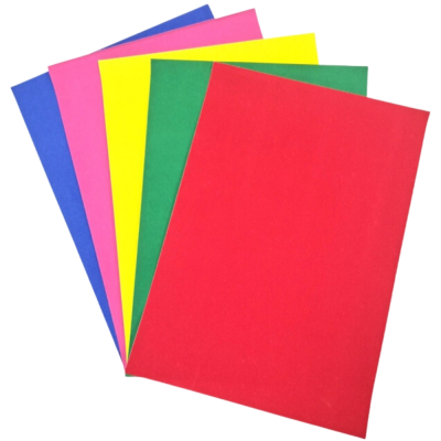 Набір одностороннього кольорового флокованого паперу (21х29,7см),5 аркушів,FLPC-5