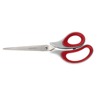 Ножиці Axent Duoton 6102-06-A, довжина 21 см, з прогумованими ручками, сіро-червоні (1/10)