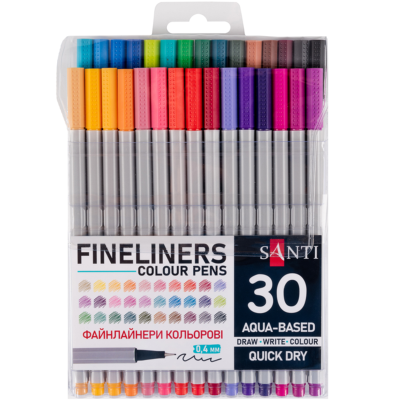 Набір файнлайнерів SANTI 30 кольорів