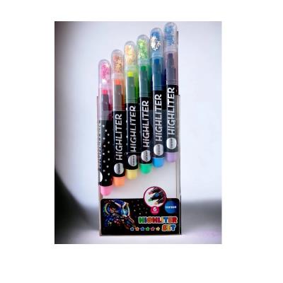 Набір маркерів текст. "HIGHLITER" Centrum 89732 6кол. наконечник у вигляді зірки+ блискітки-зірочки Набір маркерів текст. "HIGHLITER" Centrum 89732 6кол. наконечник у вигляді зірки+ блискітки-зірочки
