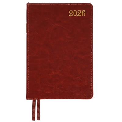 Щоденник-діловий записник А5 Leo Planner датований 2026 "City", твердий, коричневий, 368 сторінок
